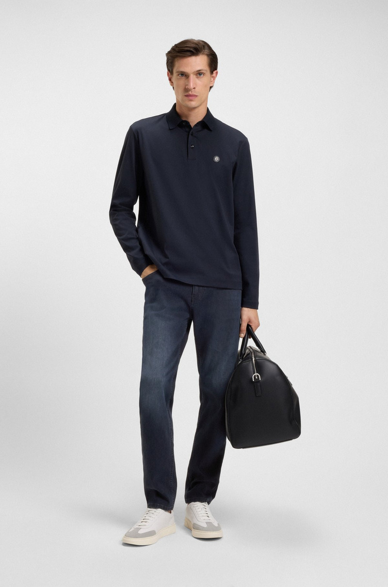 BOSS MAINE REGULAR-FIT JEANS IN BLUE KNITTED DENIM outlook