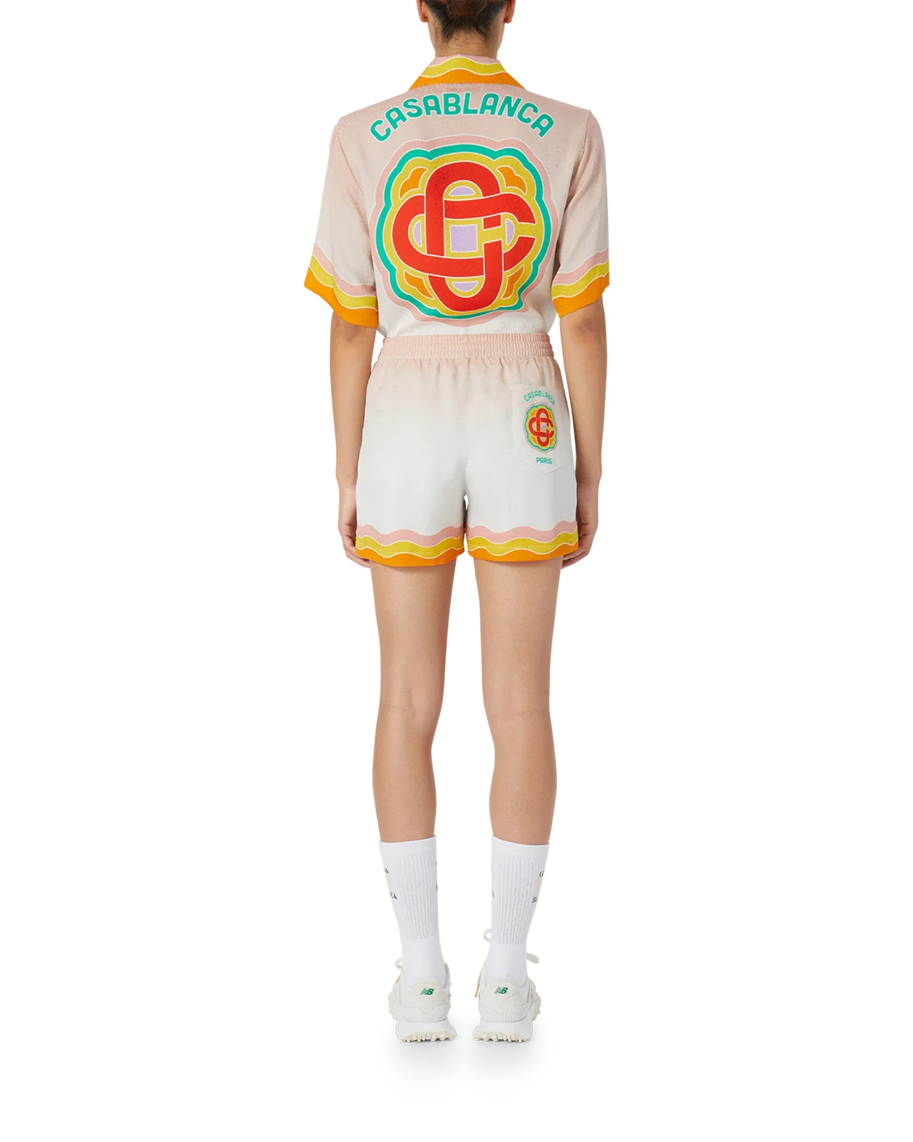 Rainbow Monogram Silk Shorts - 4