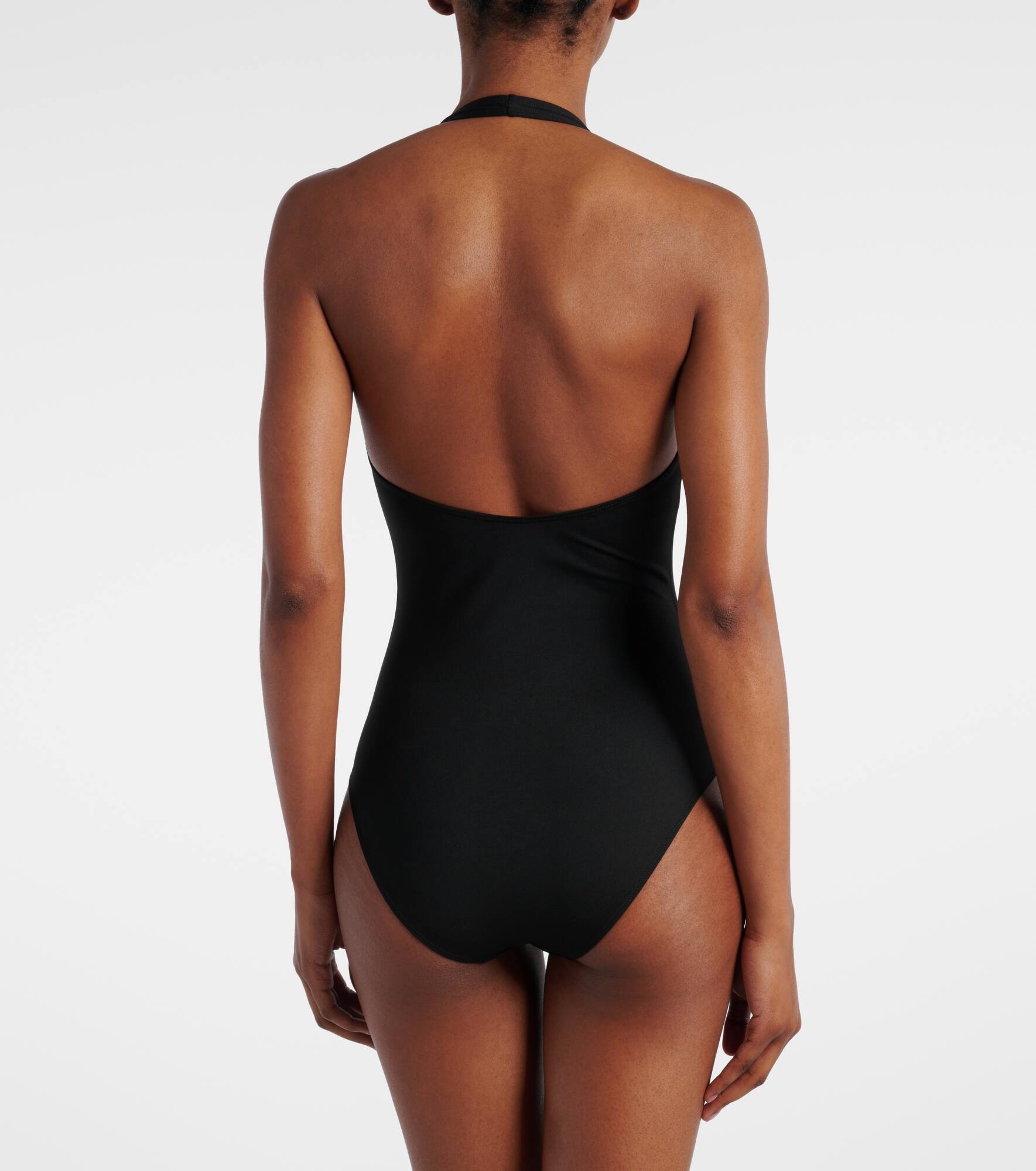 Web Stripe logo halterneck swimsuit - 3