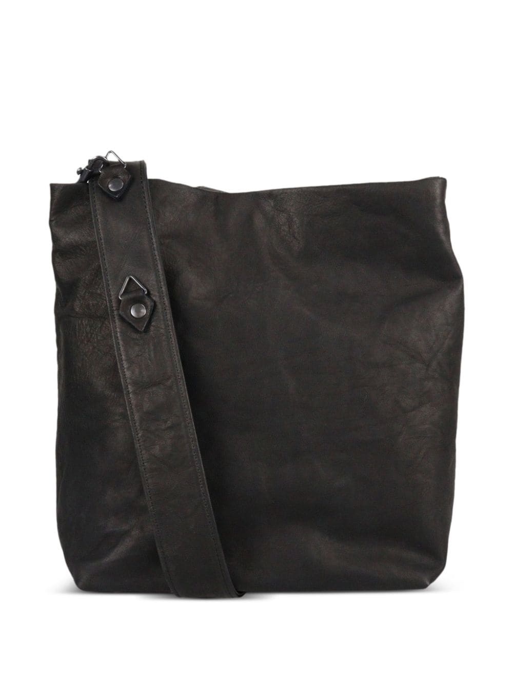 embellished leather shoulder bag - 1
