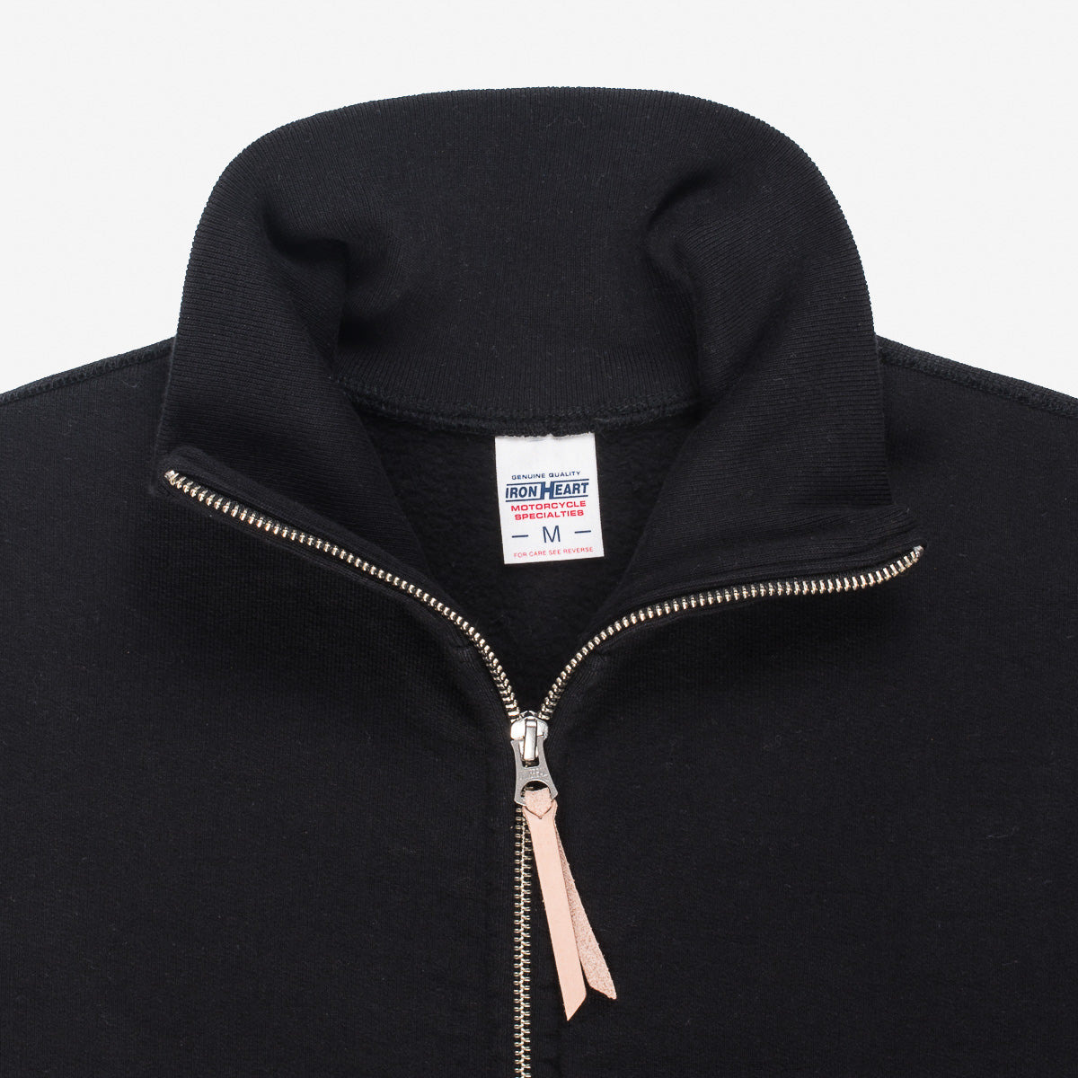 IHSW-11-BLK 14oz Ultra Heavyweight Loopwheel Cotton Zip Up Sweater - Black - 13