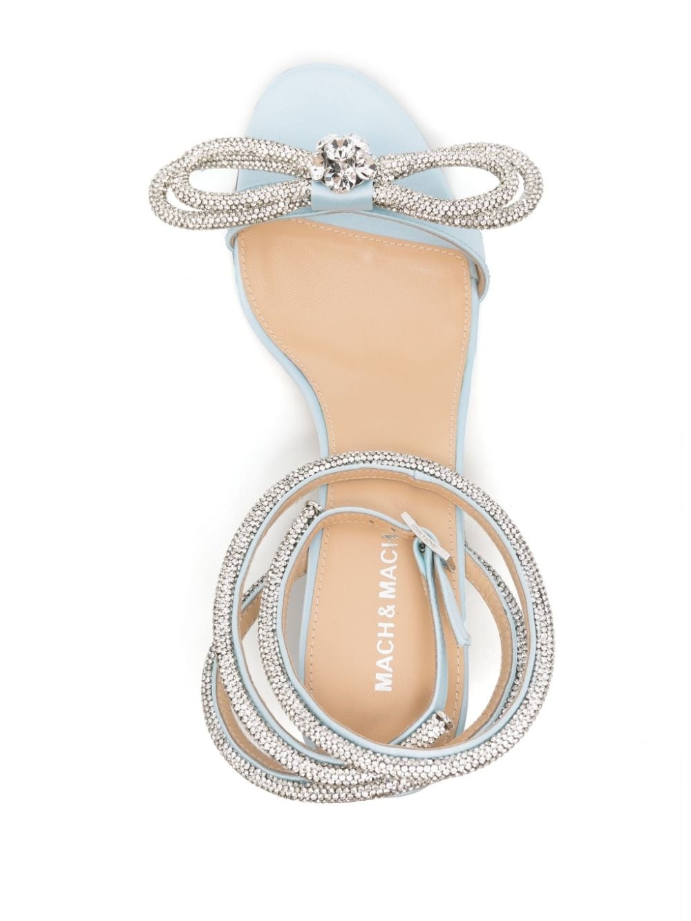 Double Bow 65mm crystal-embellished sandals - 4