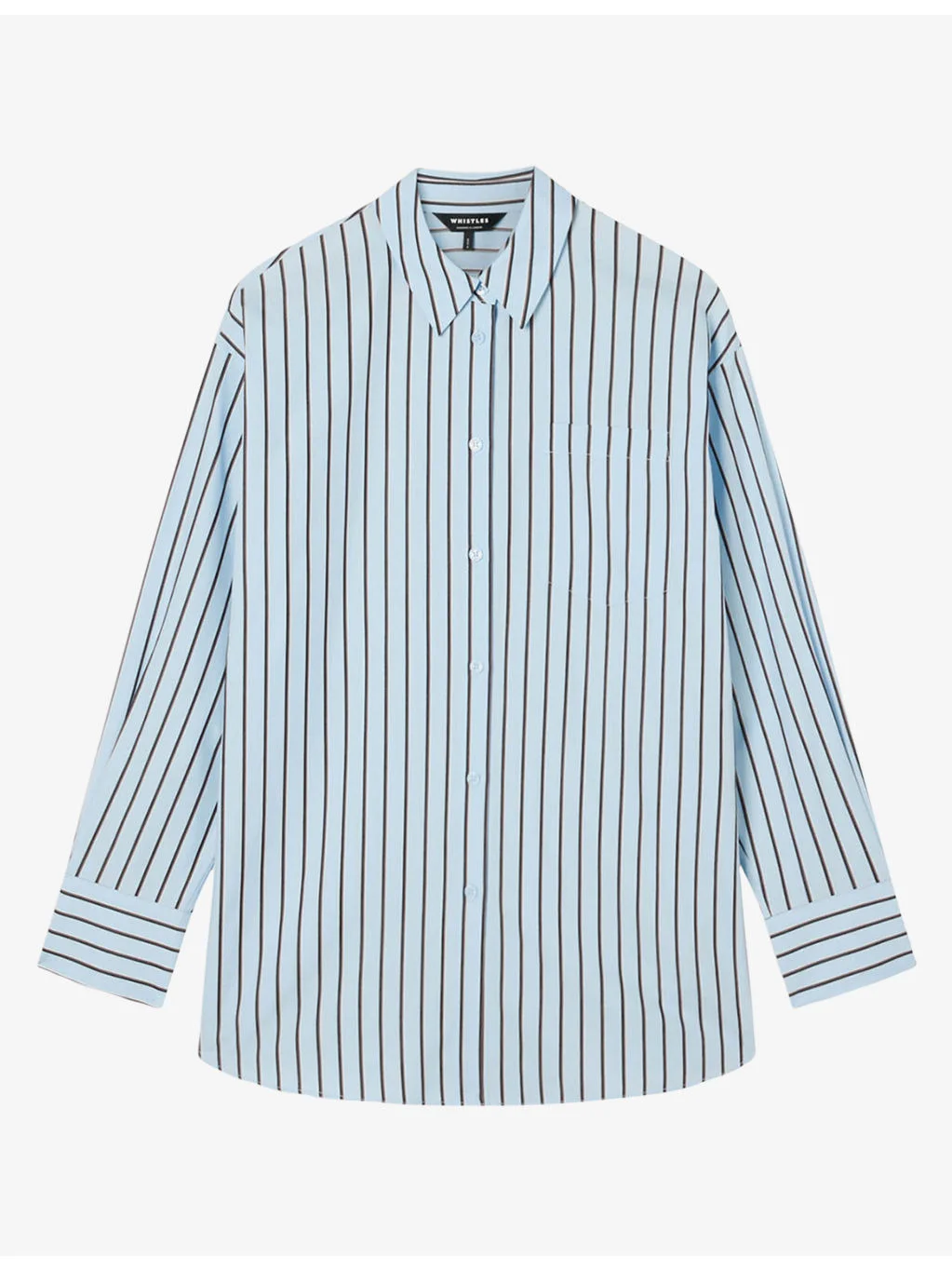 Striped Oversized Cotton-Blend Shirt - 1