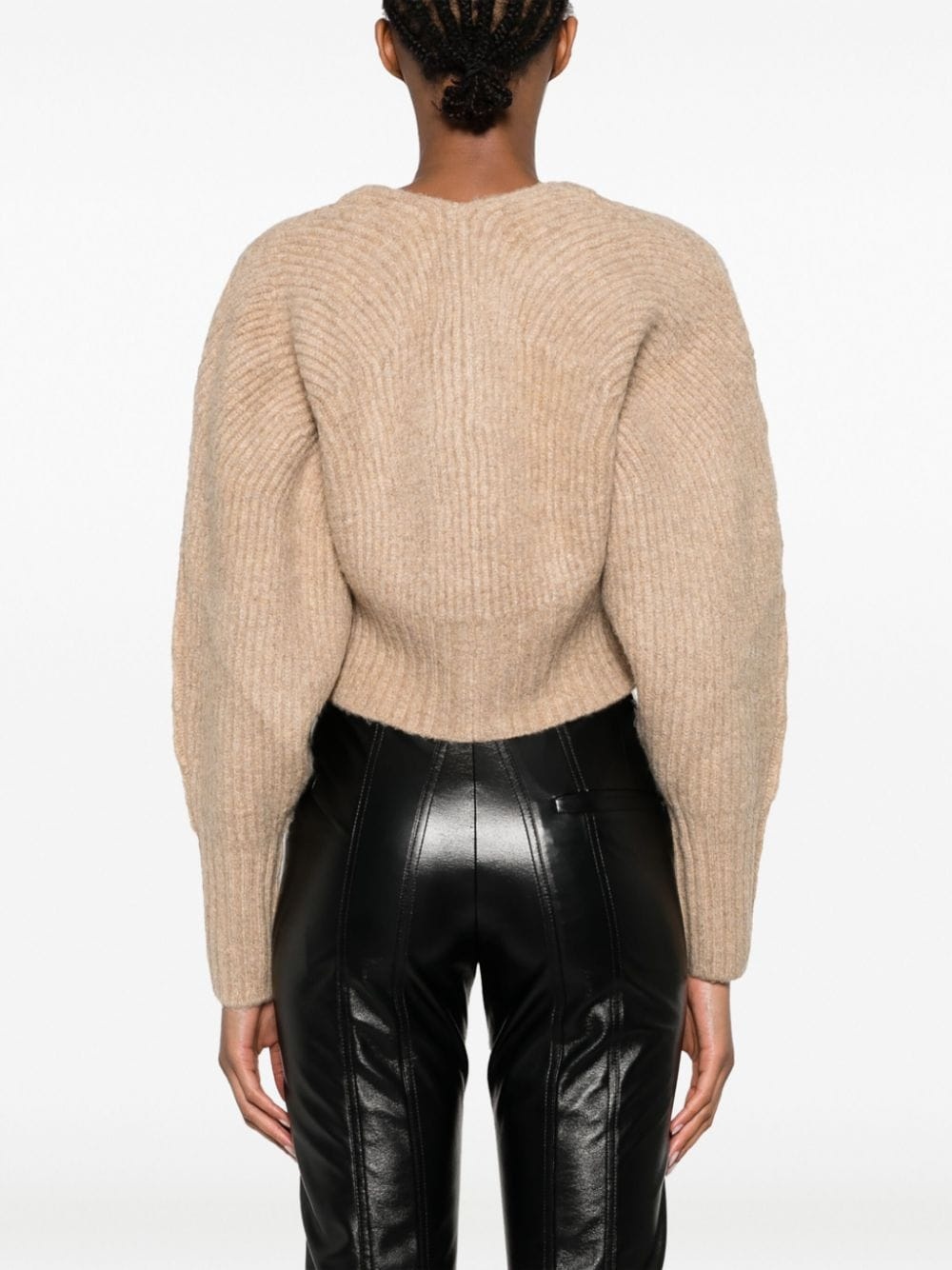 Casella ribbed-knit cropped cardigan - 4