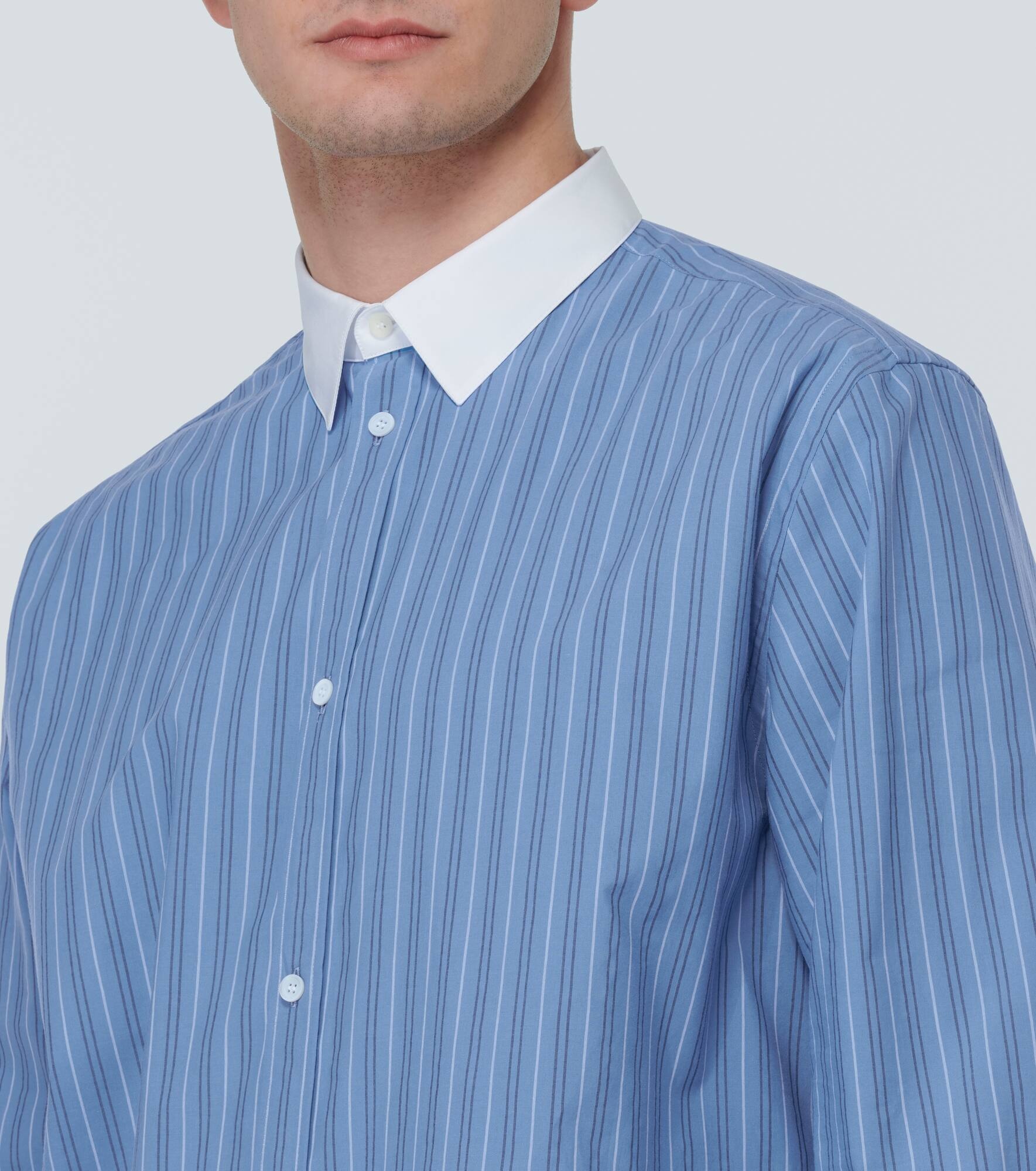 Striped cotton poplin shirt - 5