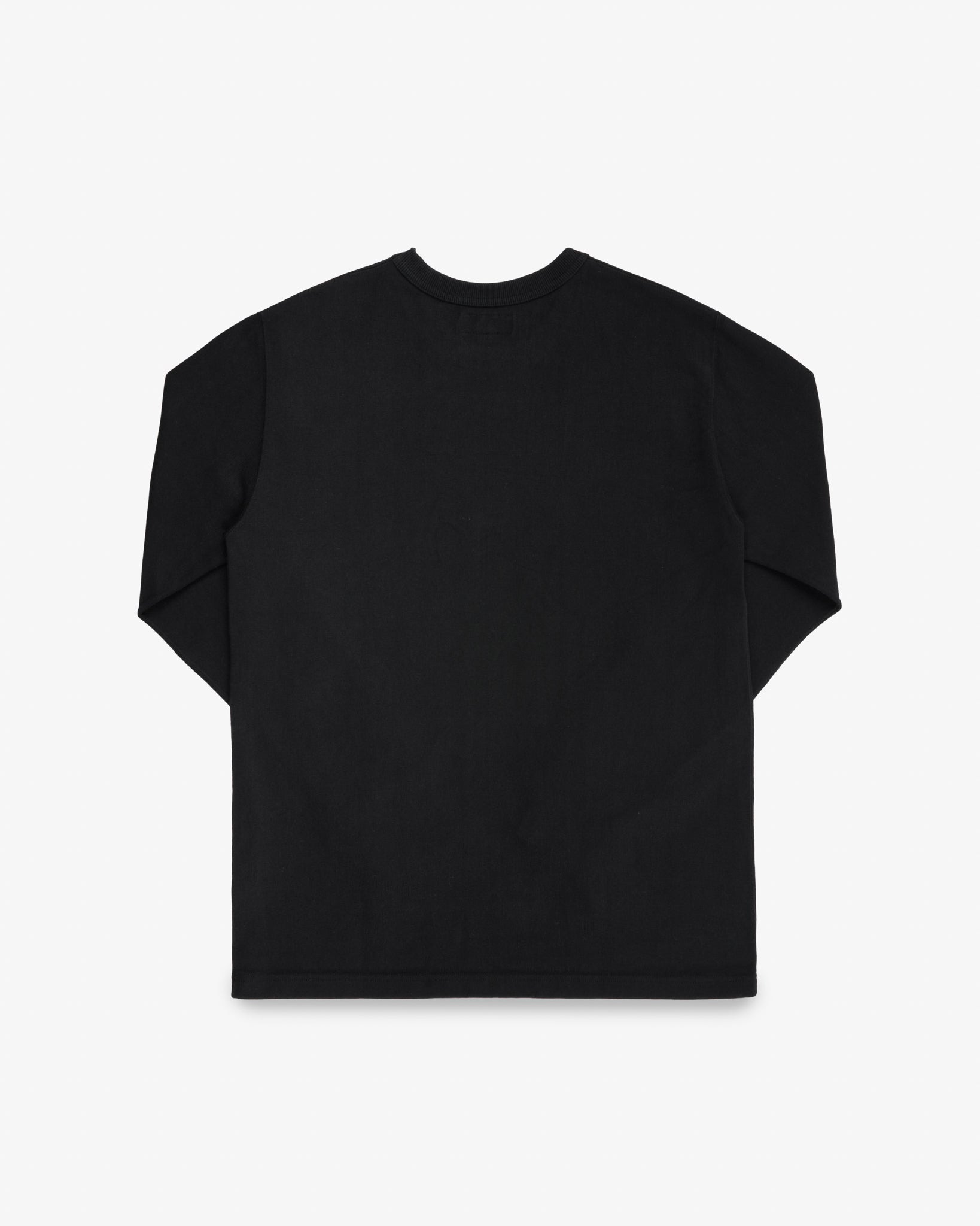 IHTL-1501-BLK 11oz Cotton Knit Long Sleeved Crew Neck Sweater - Black - 5