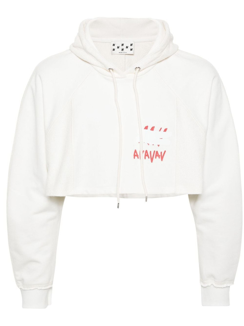cotton cropped hoodie 1