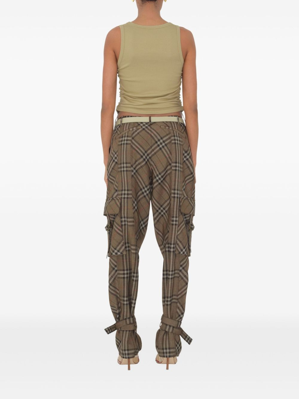 checked cargo trousers - 5