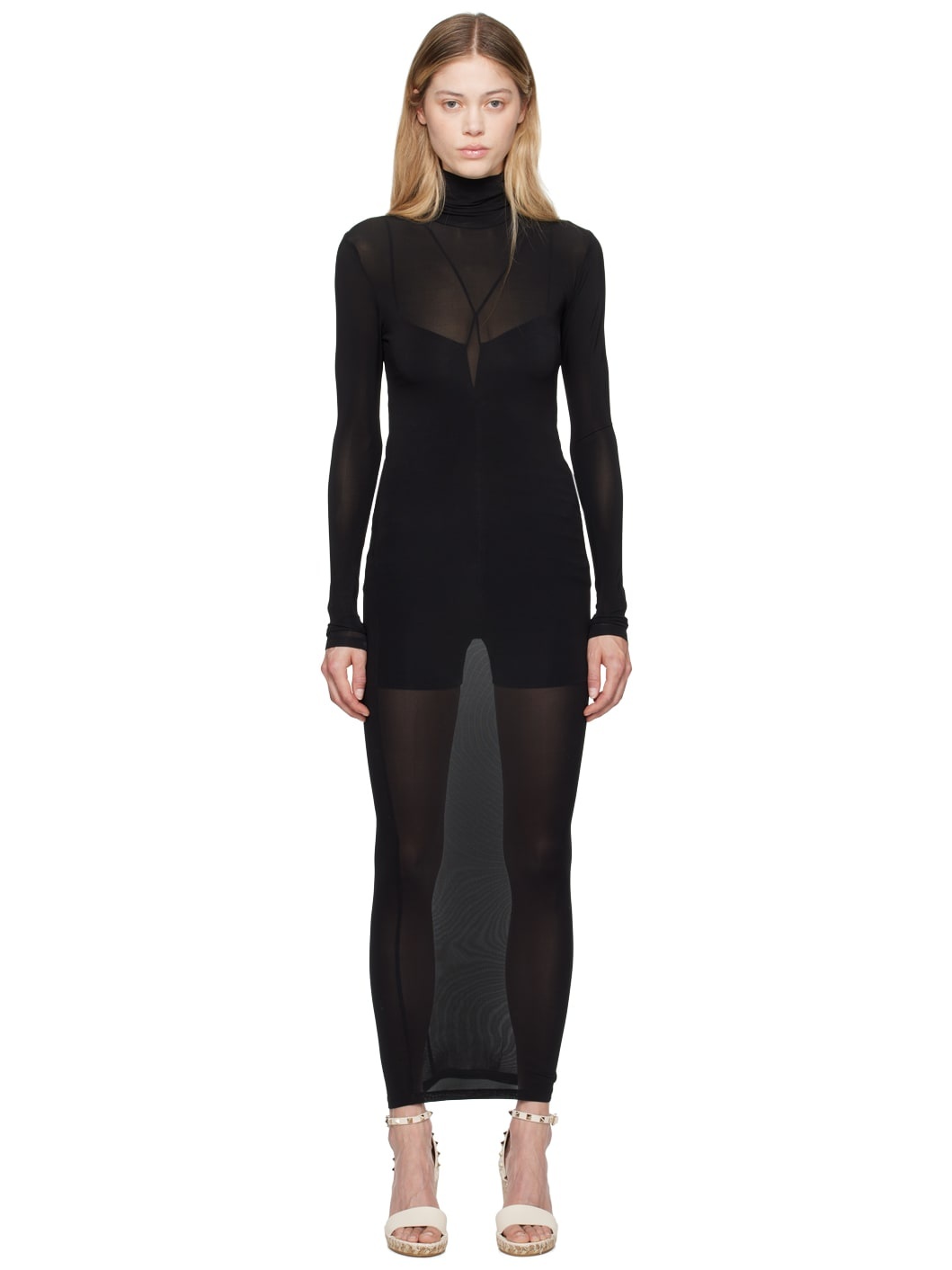 Black Vanessa Midi Dress - 1
