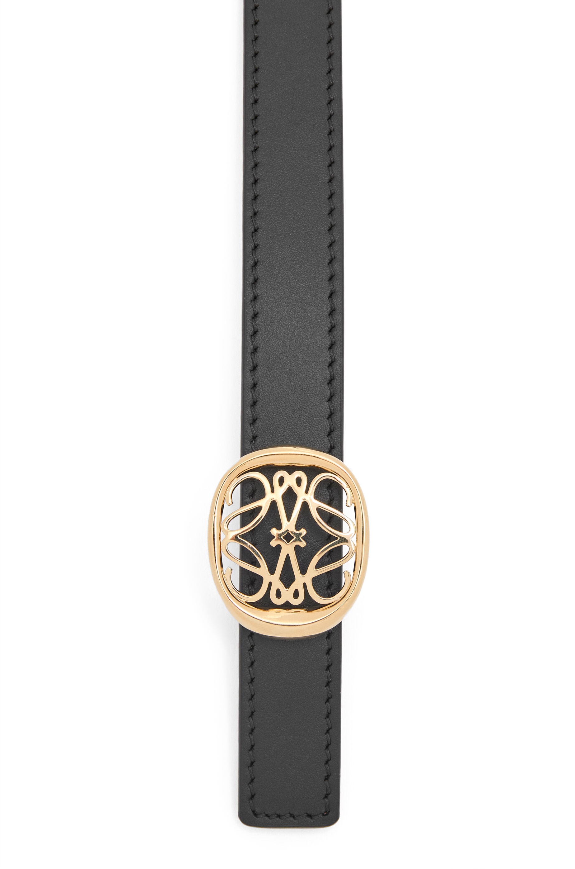 Reversible Anagram Ellipse belt in smooth calfskin - 4