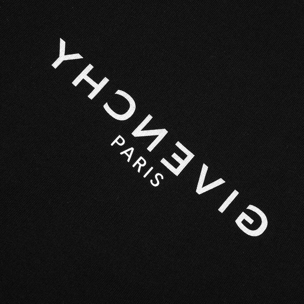 GIVENCHY CLASSIC FIT HOODIE W/ REVERSE PRINT - BLACK - 6