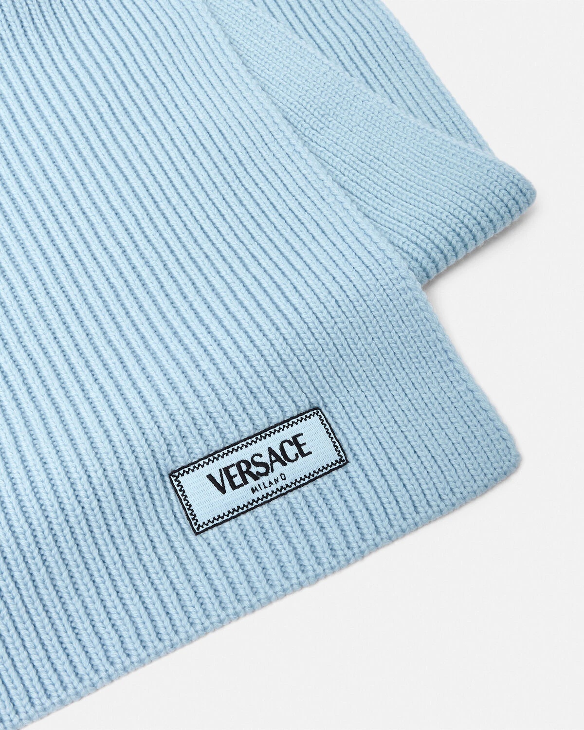 90s Vintage Logo Ribbed Knit Scarf - 2