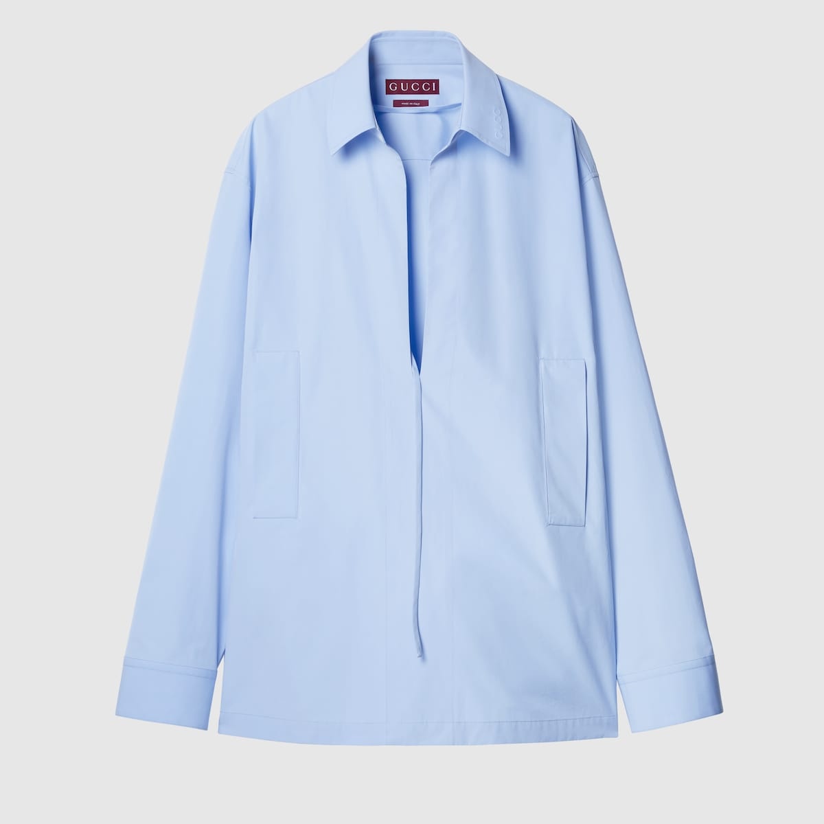 Embossed cotton poplin shirt - 1