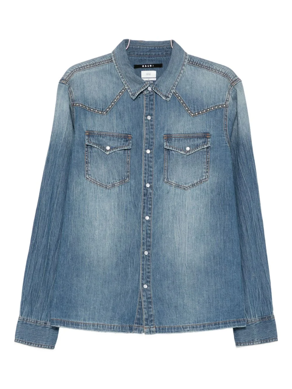 studded denim shirt - 1