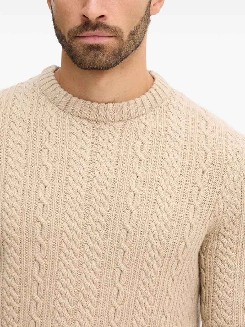 cable-knit crew-neck sweater 4