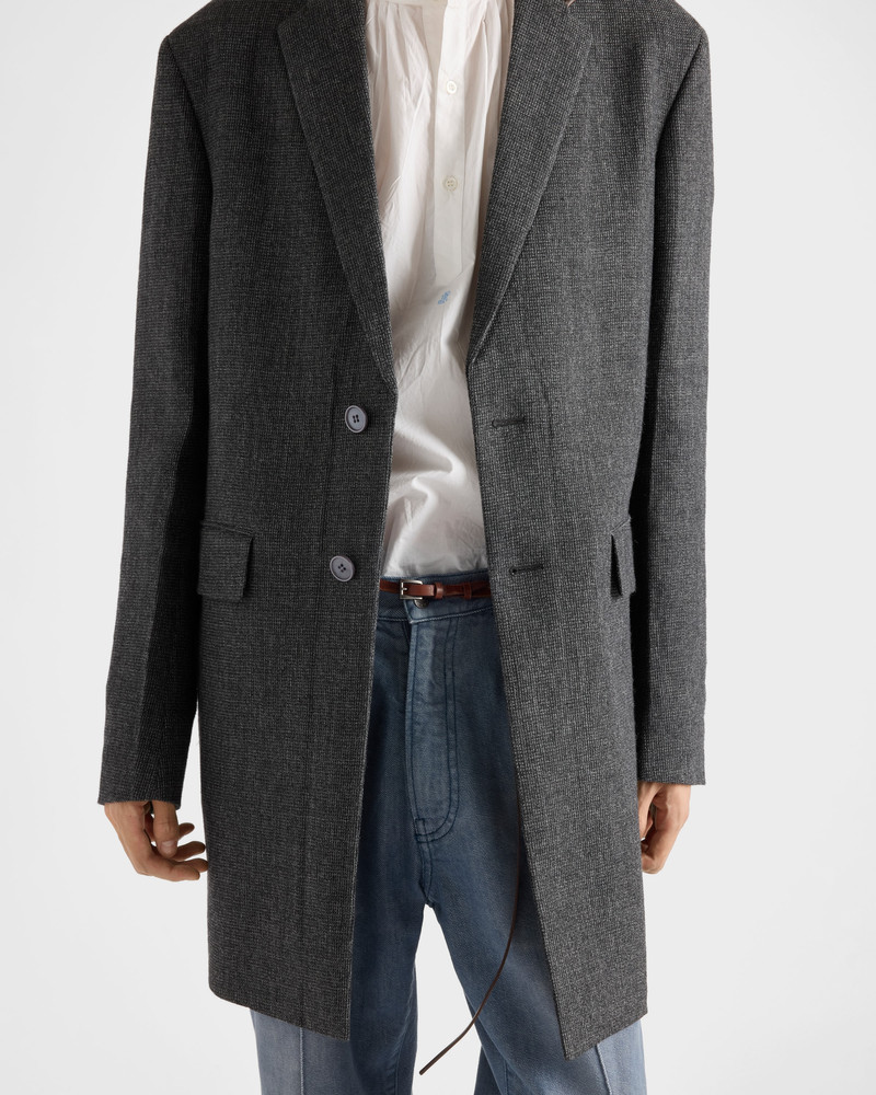 Single-breasted wool blend coat 3