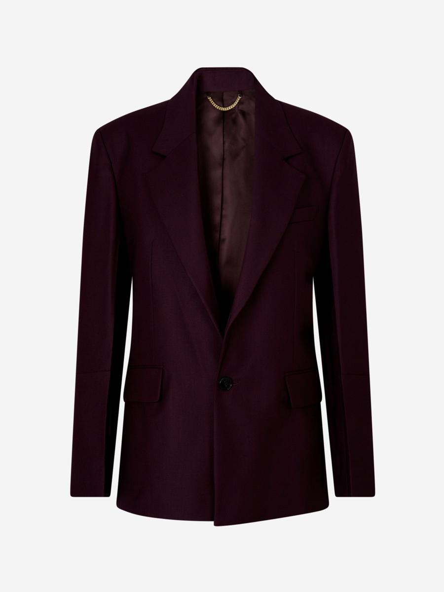 Victoria Beckham Plain Wool Blazer - 1