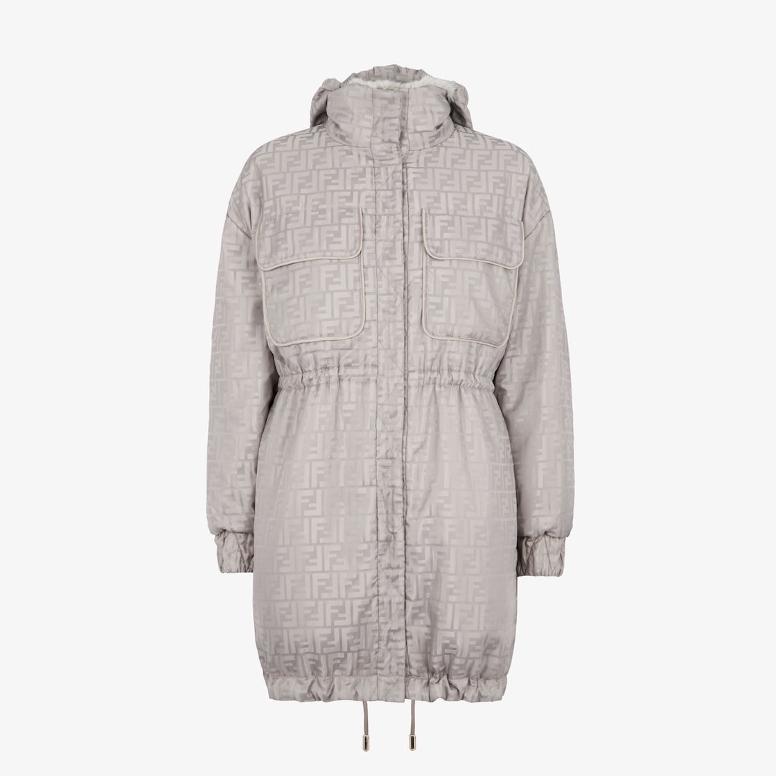 Dove gray mink and FF nylon parka - 4