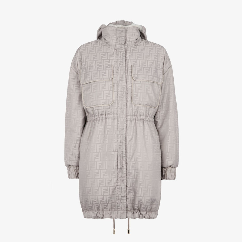 Dove gray mink and FF nylon parka 4