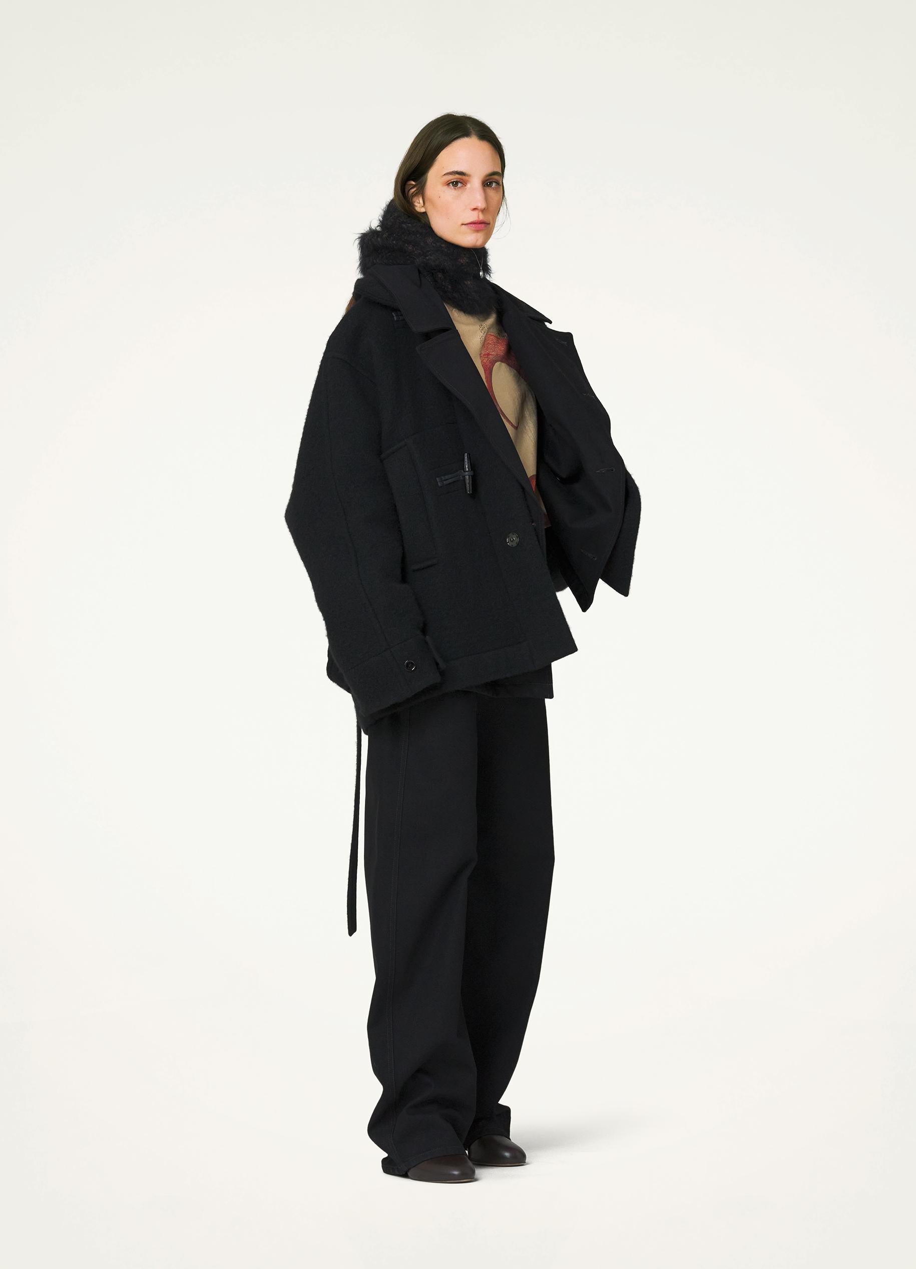 SHORT BATHROBE DUFFLE COAT - 2