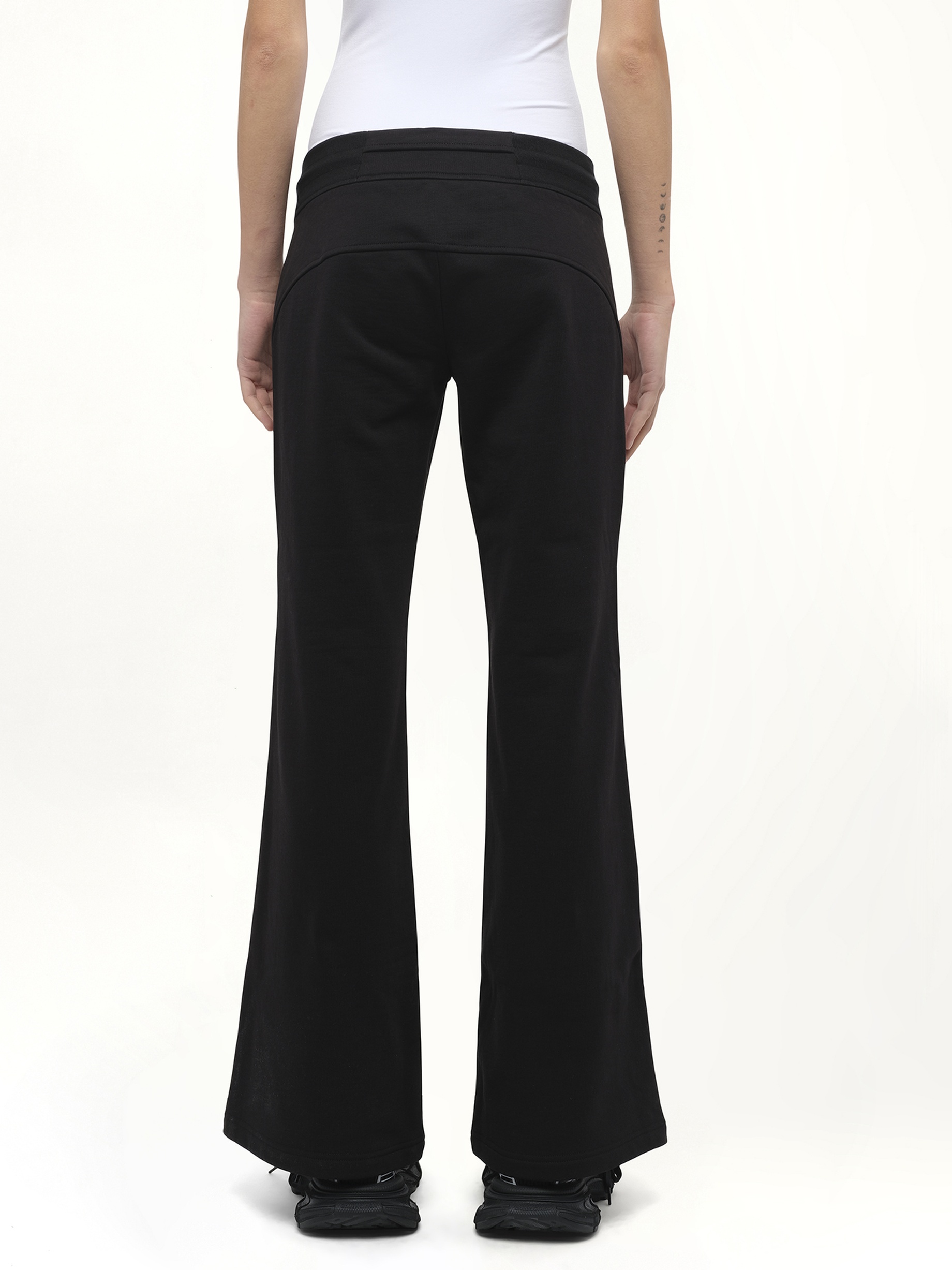 Casual Flared Sweatpants in Black - 5