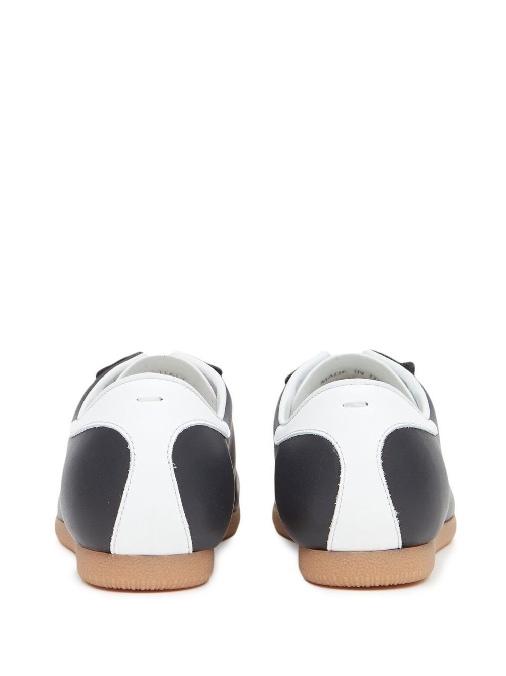 low-top leather sneakers - 3