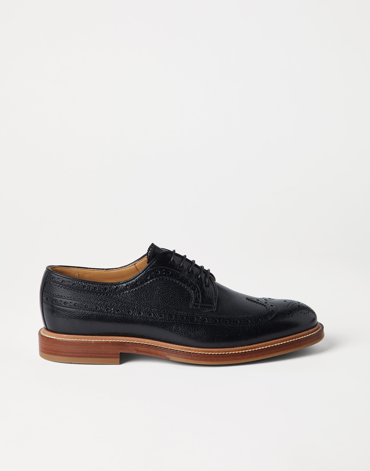 Texture calfskin full brogue Derbys - 5