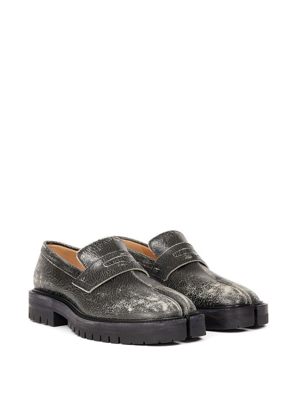 Taby County crackled loafers - 2