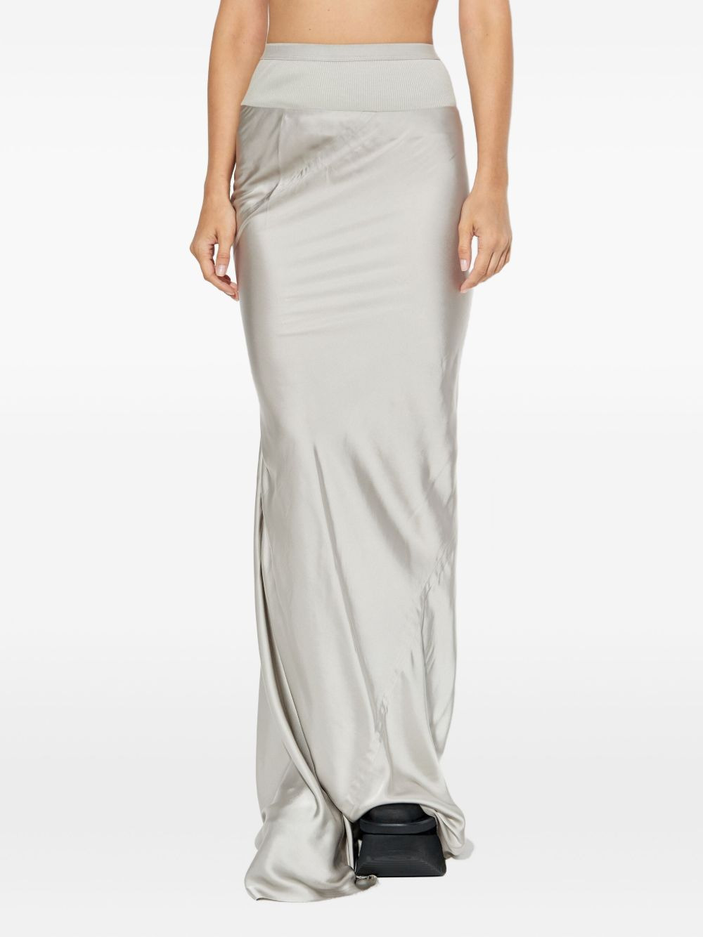 ribbed-waistband skirt - 3