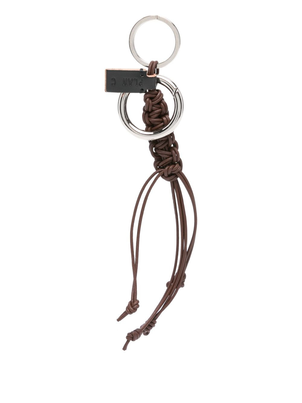 braided leather keyring - 2