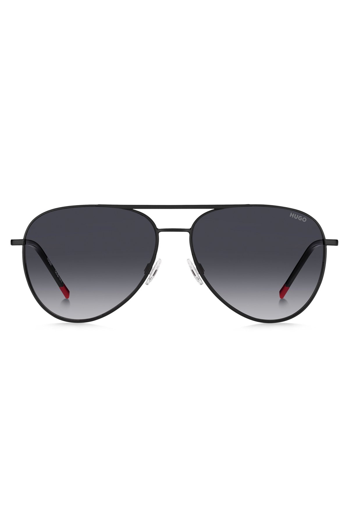 DOUBLE-BRIDGE SUNGLASSES IN BLACK METAL - 3