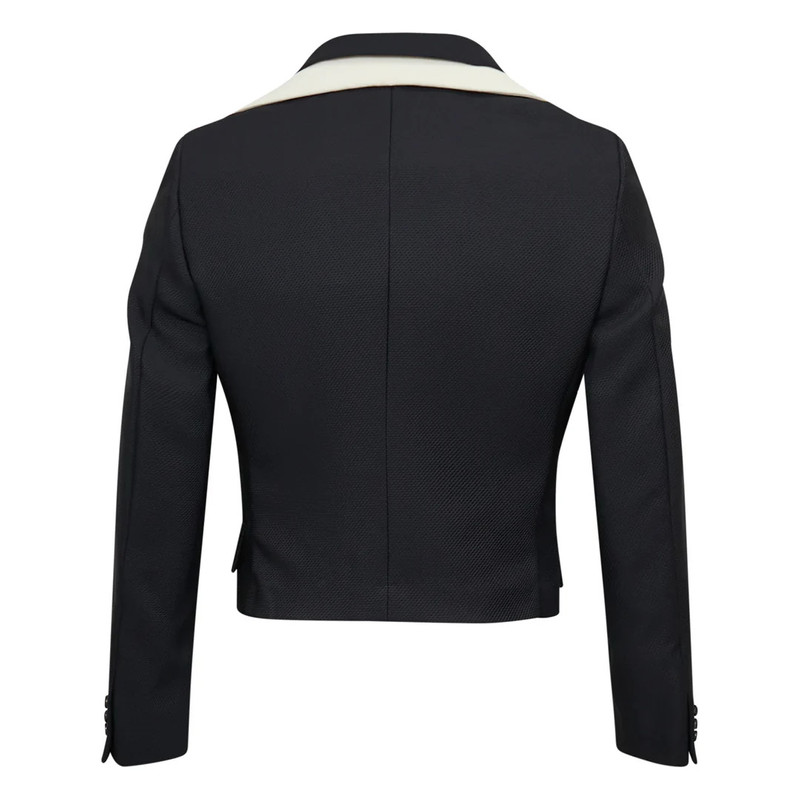 Comme des Garçons Homme Plus Bold Chest Panel Cropped Boxy Jacket outlook
