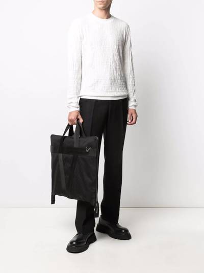 Bottega Veneta zip-around jacquard briefcase outlook