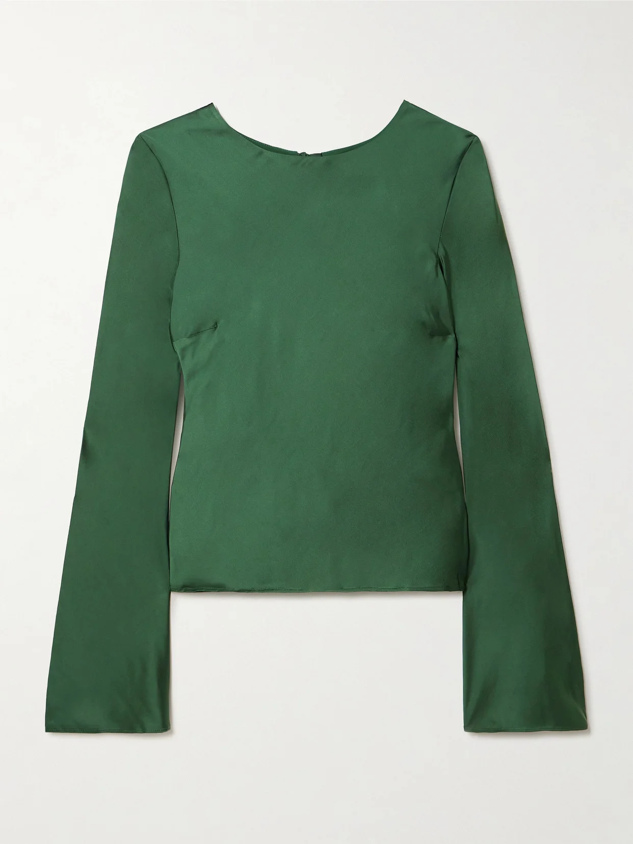 Tie-back Cutout Satin Blouse - 1