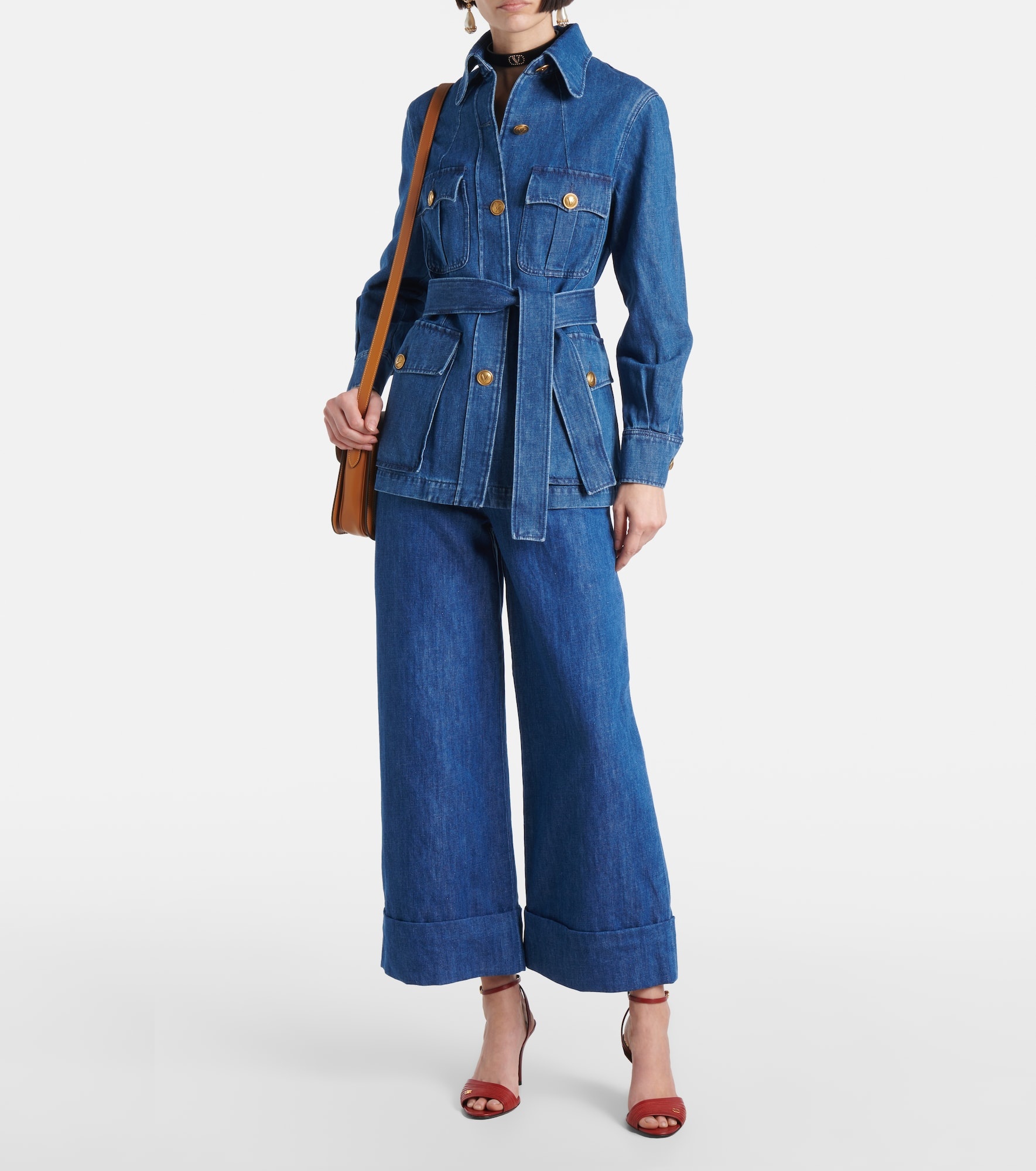 Belted denim jacket - 2