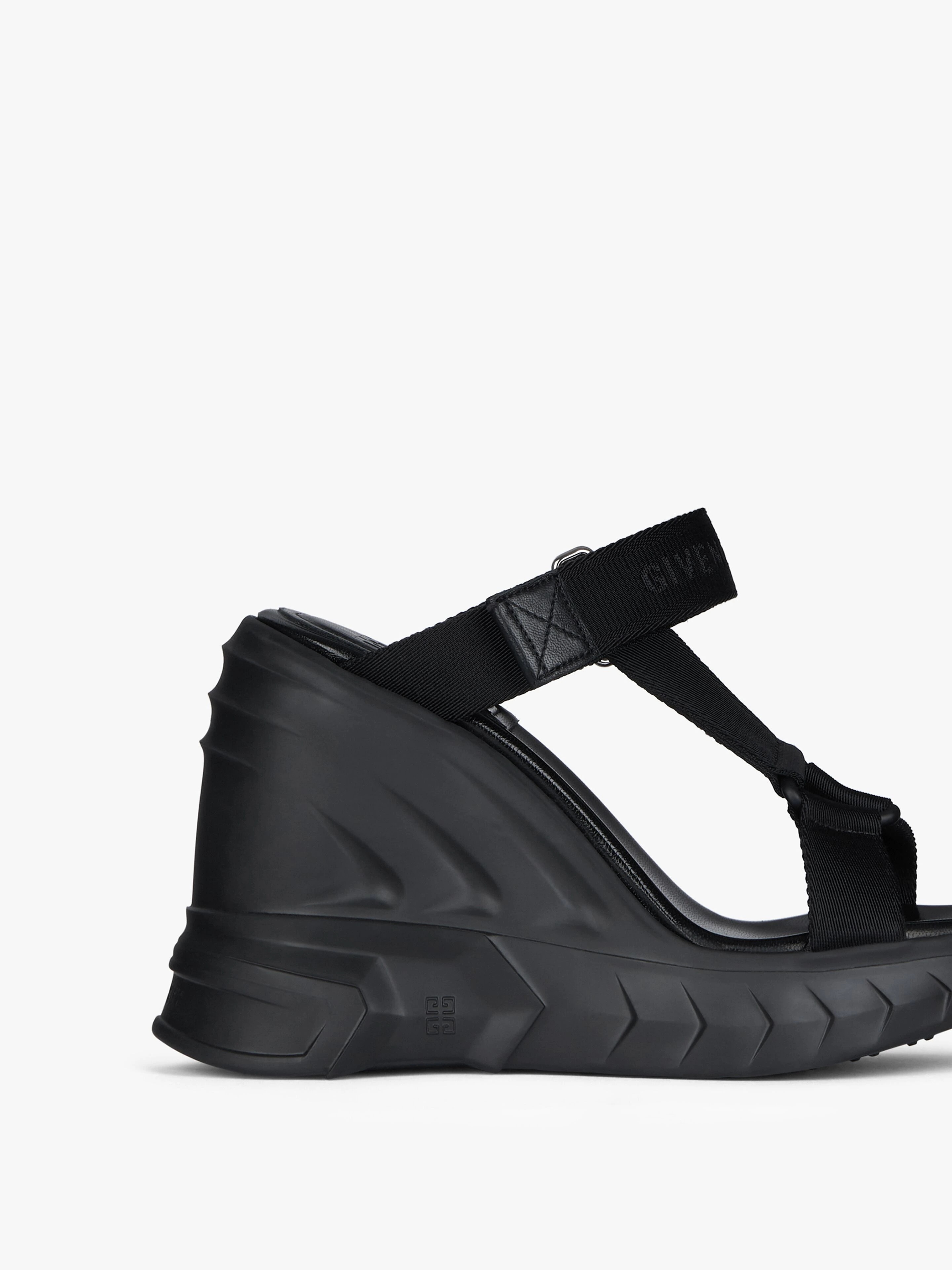 MARSHMALLOW SANDALS IN LEATHER AND CANVAS - 6