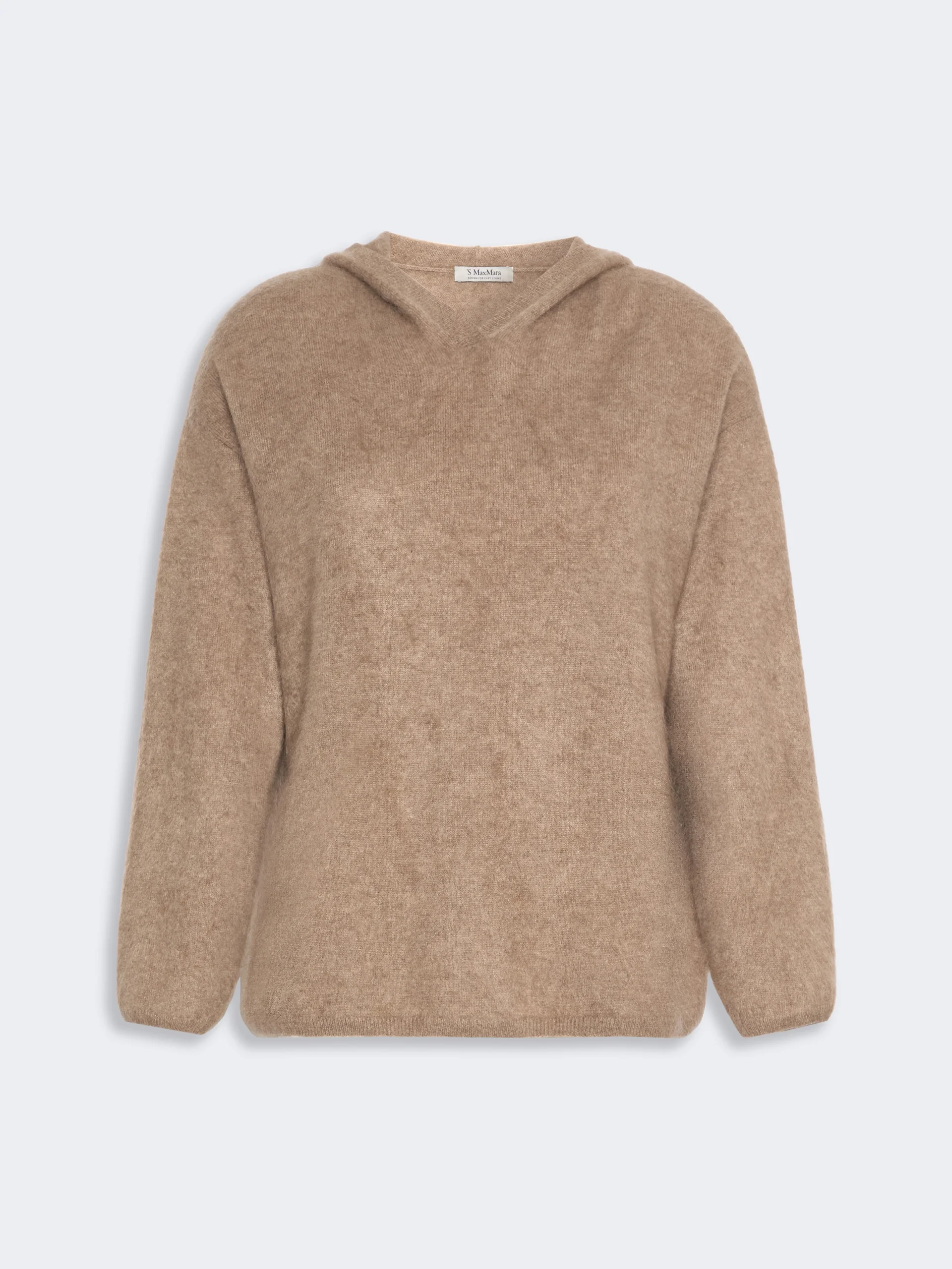 SABINE Brushed cashmere hoodie - CLAY - 1