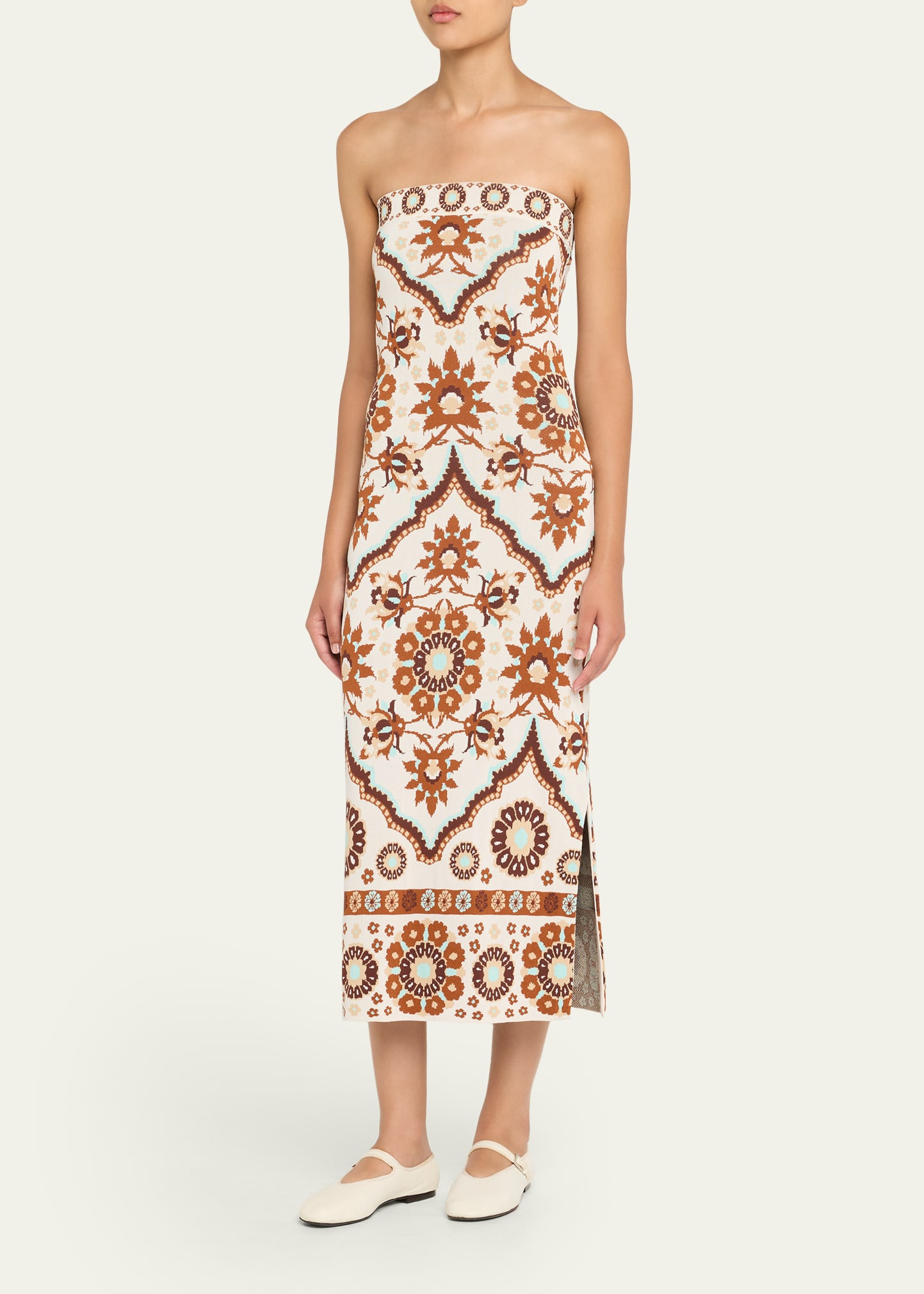 Rome Strapless Knit Midi Dress - 4