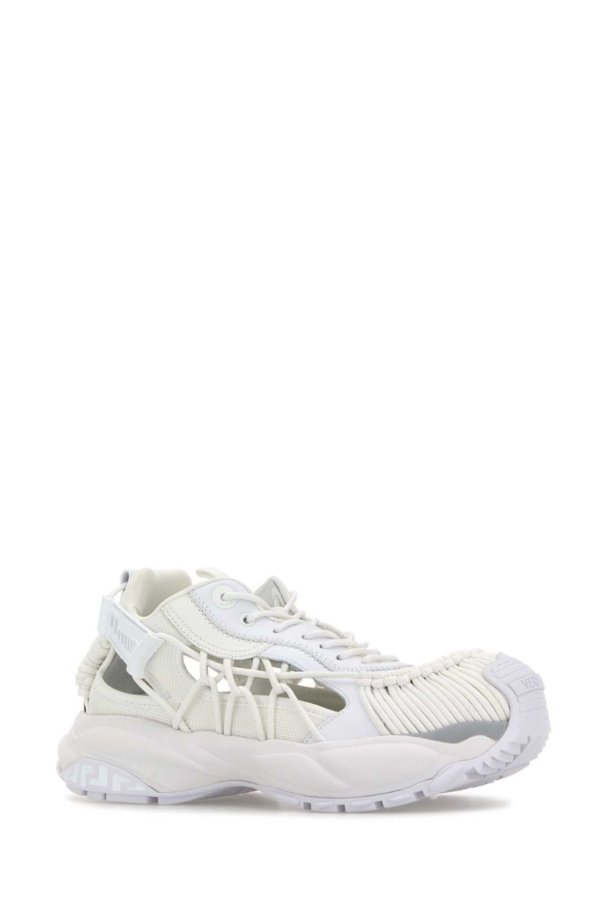 Versace Men White Leather And Fabric Versace Mercury M_Vs_01 Sneakers - 2