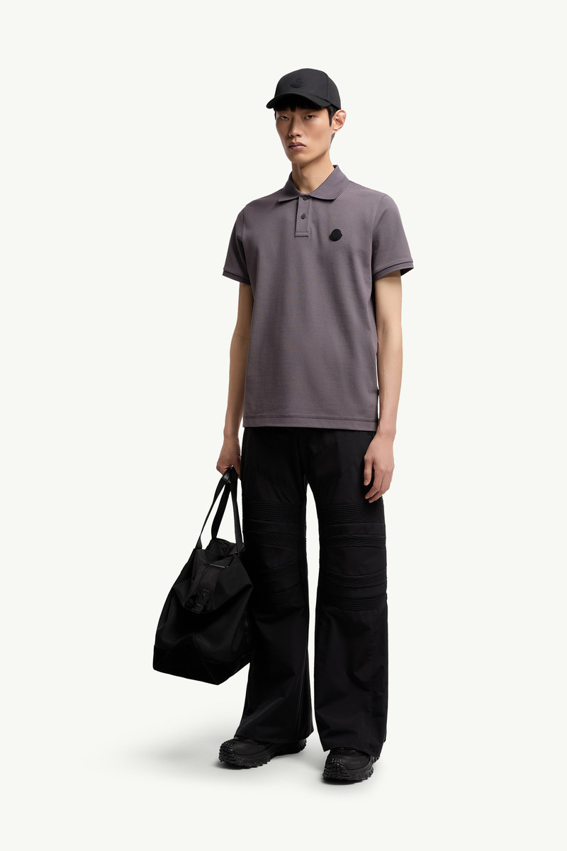 Moncler Logo Patch Cotton Piquet Polo Shirt outlook