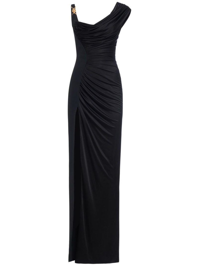 Draped jersey gown - 1