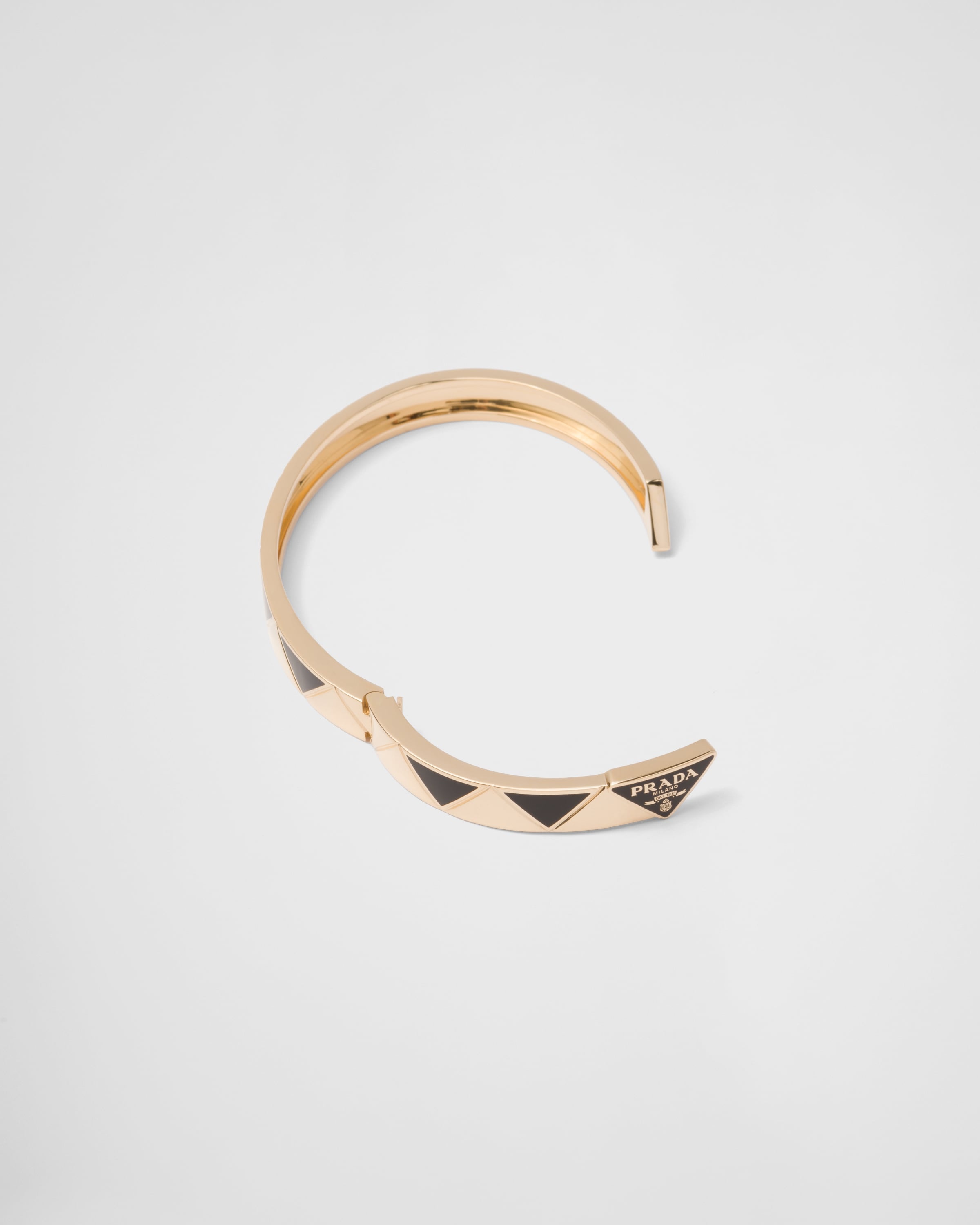 Eternal Gold bangle bracelet in yellow gold with ceramic elements - 4