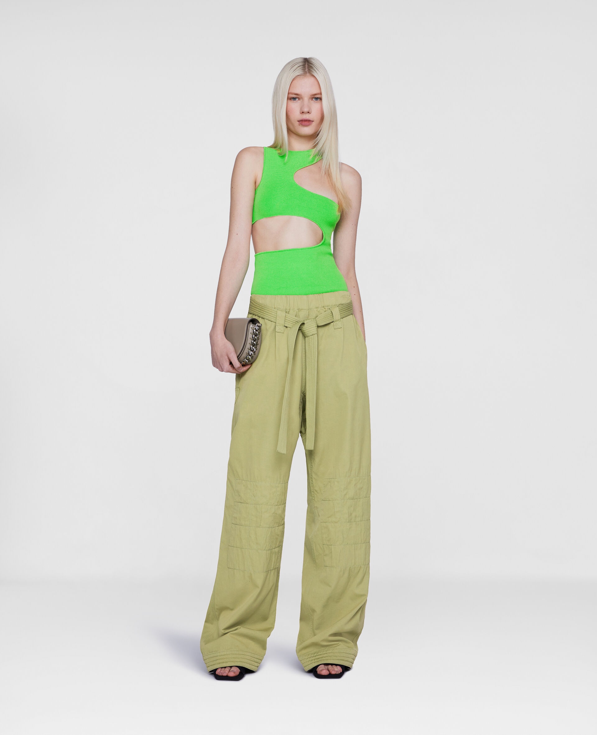 Compact Knit Cut‐Out Top - 2