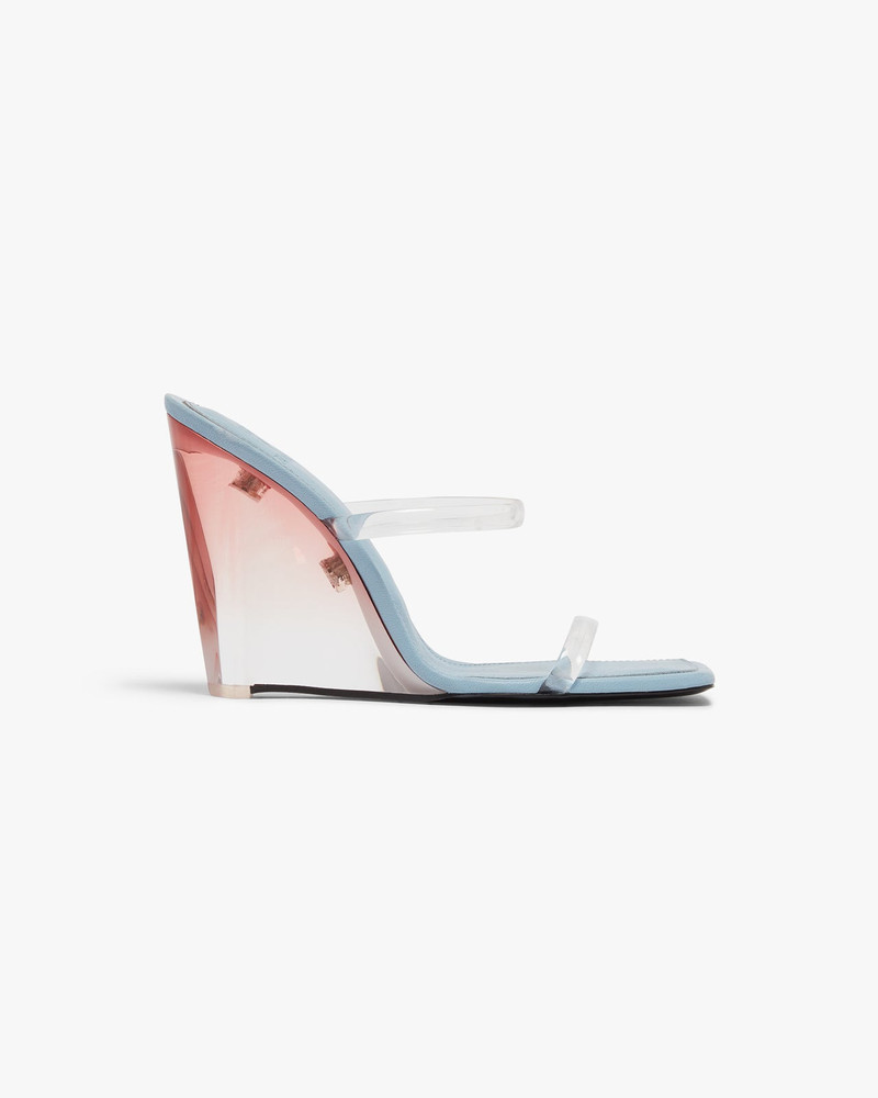 Blue Plexi Heeled Wedge Sandals | Casablanca Paris 1