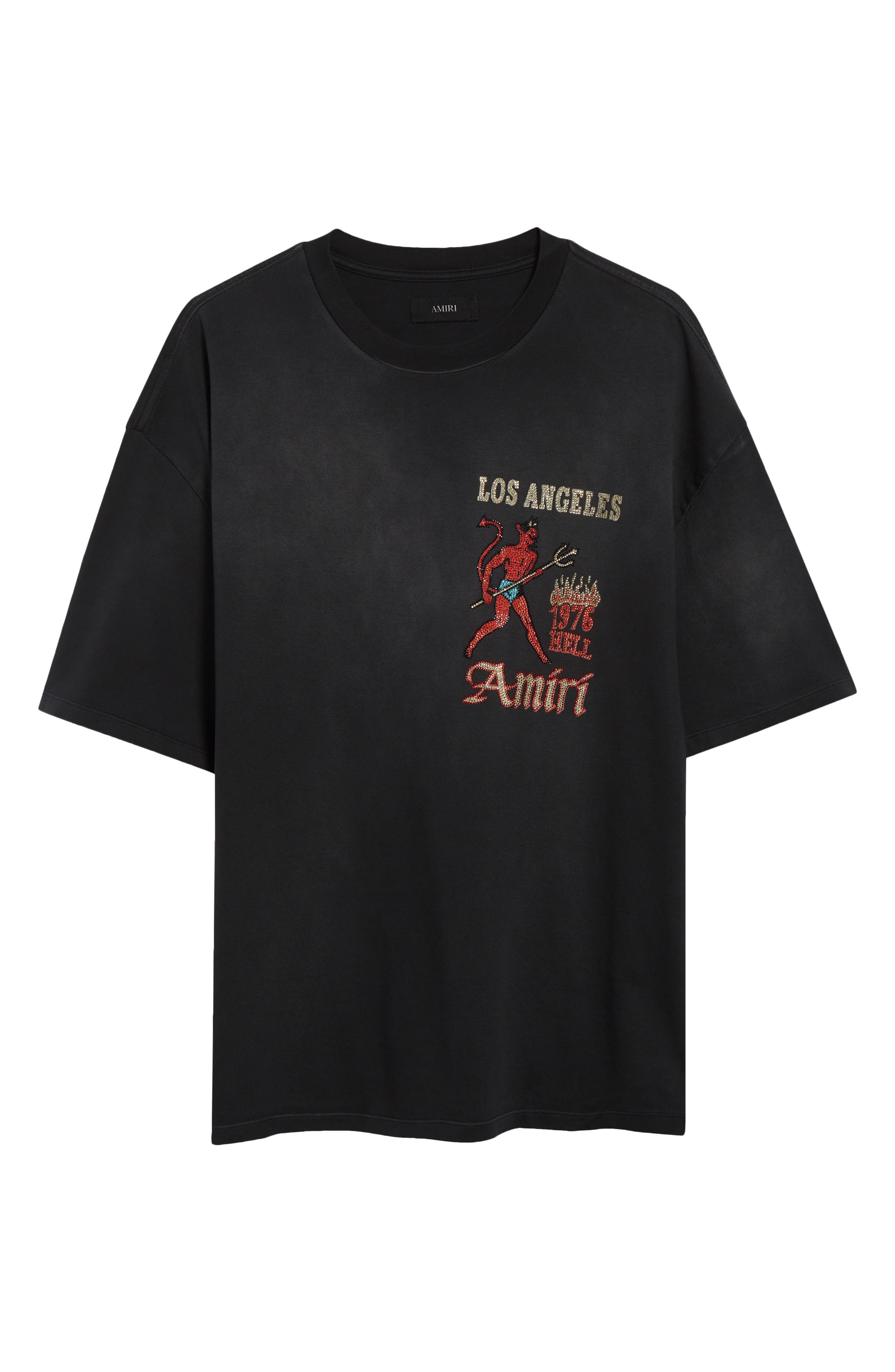 AMIRI Sinners Crystal Embellished T-Shirt in Black at Nordstrom - 6