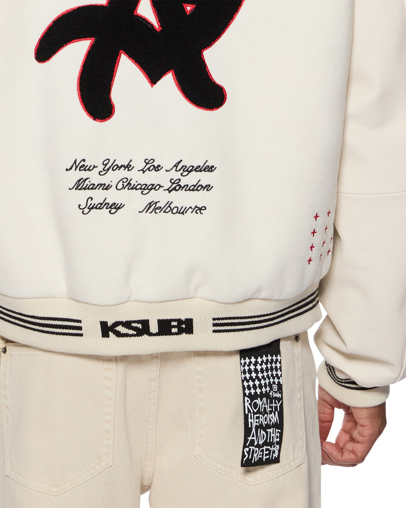 PLAYOFF VARSITY JACKET ECRU 6