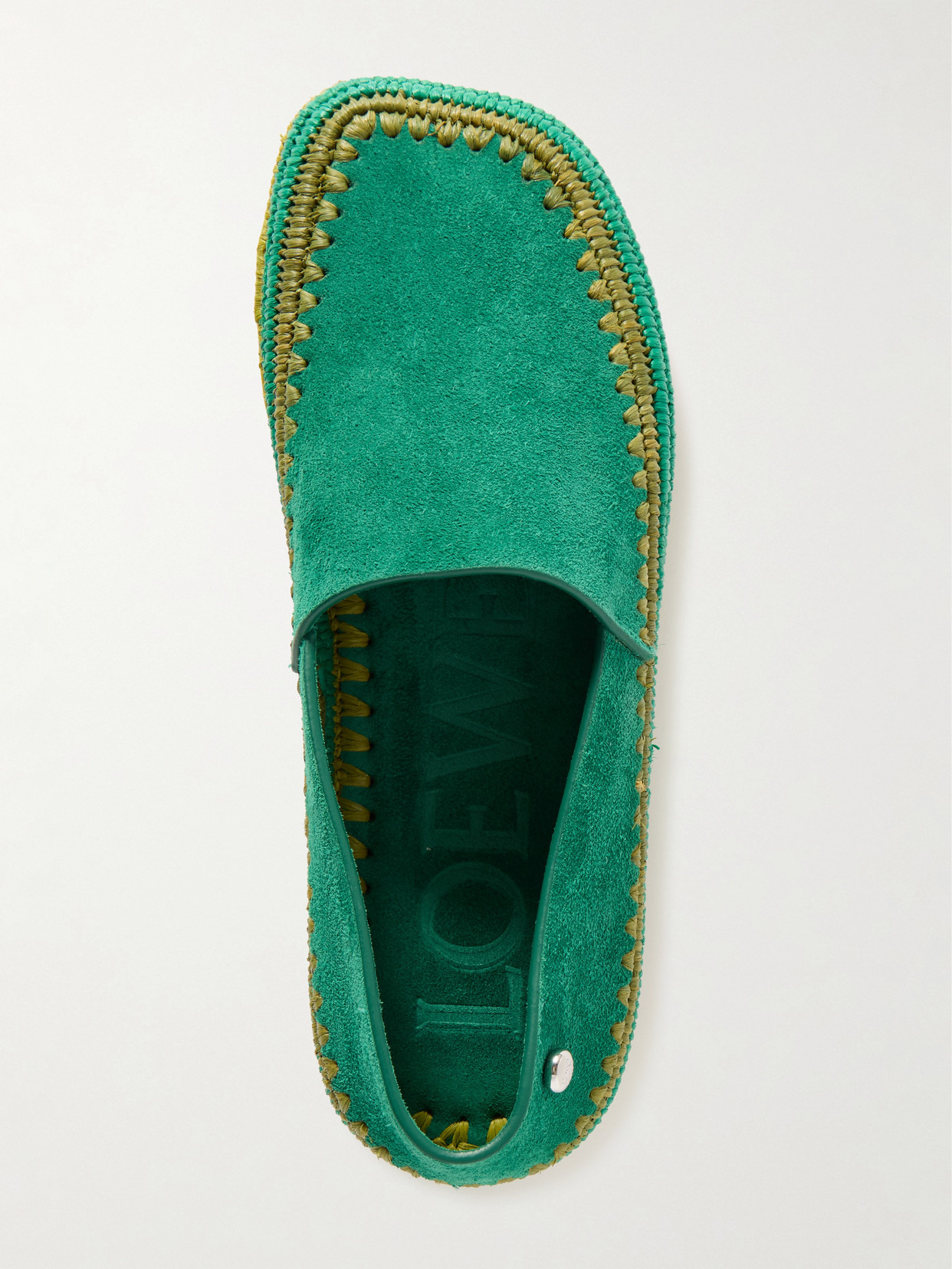 + Paula's Ibiza Rio Raffia-trimmed Suede Espadrilles - 5