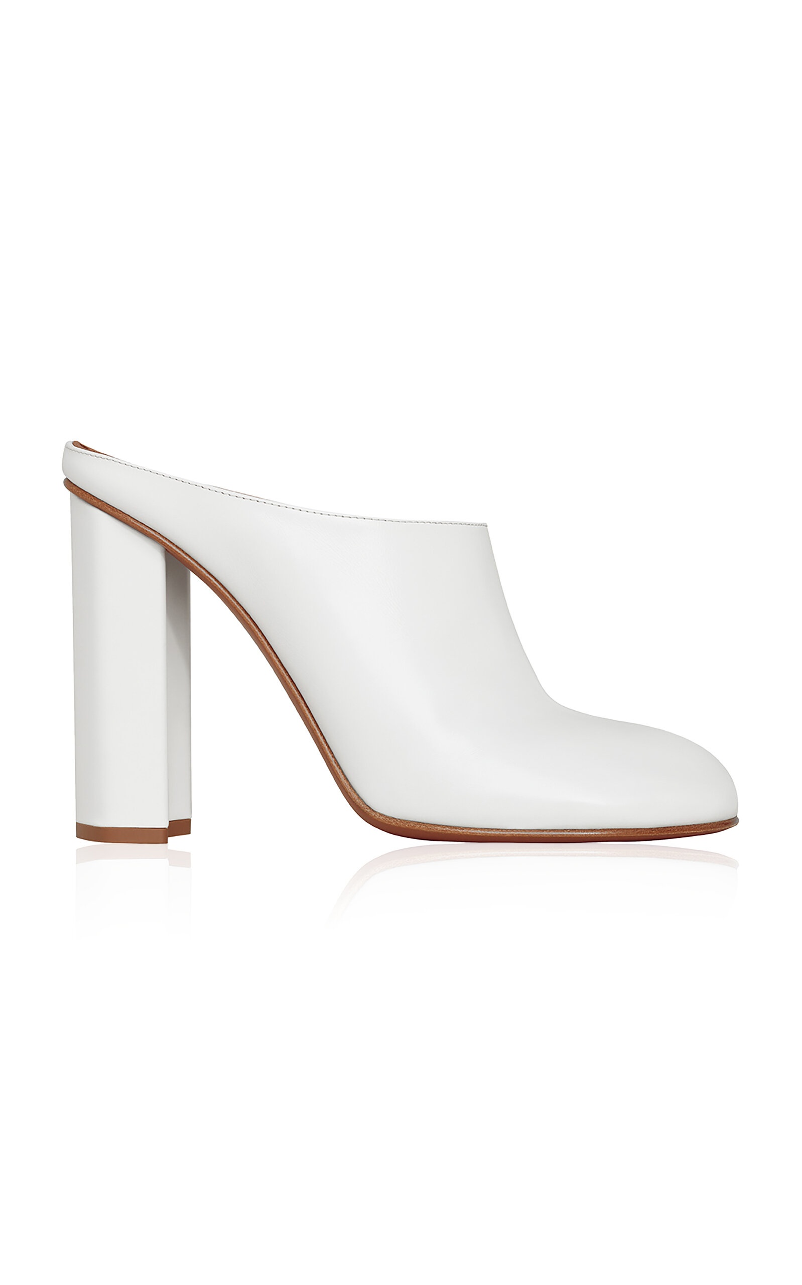 Leather Mules white - 1