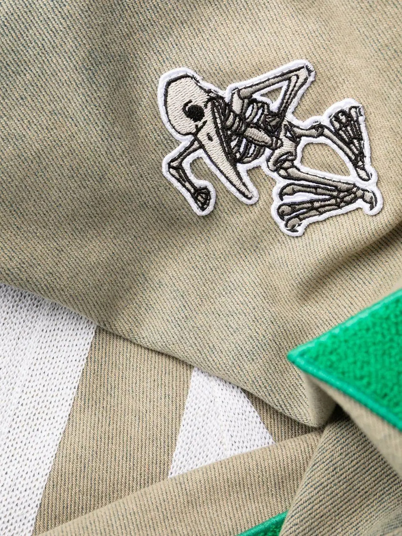 Diag Straight-Leg Bleached Appliquéd Jeans 7