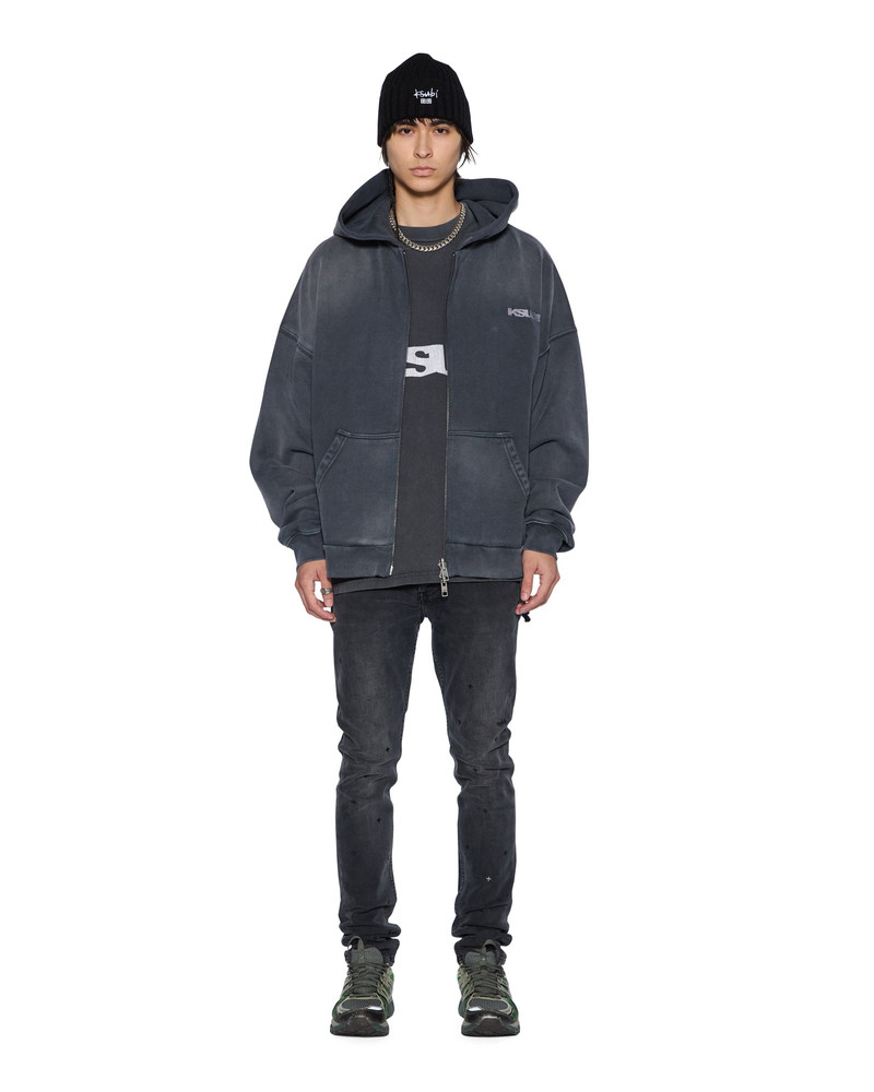 ACE EKCESS ZIP THRU HOODIE BLACK FADE 3